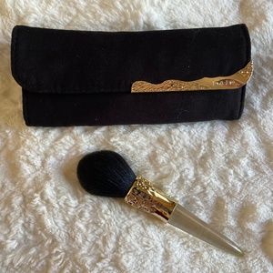 Alexis Bittar Sephora 24k Gold Plated Swarovski Brush + Case in Black